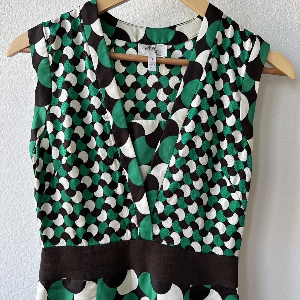 Milly By New York Retro Dress Size 0 Made In USA - Picture 3 of 7